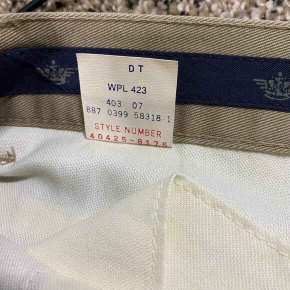 Dockers Classic Fit Pants Mens Chino Pleated Beige Straight Leg Size 38X29 - Picture 3 of 7